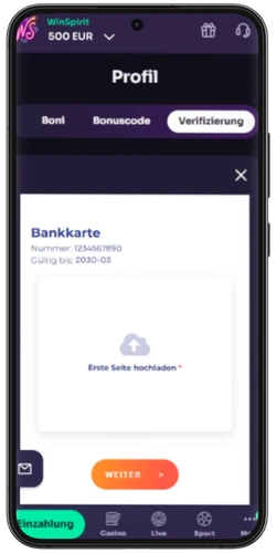 WinSpirit-Zahlungsmethode
