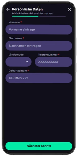 WinSpirit-Registrierung Schritt 2